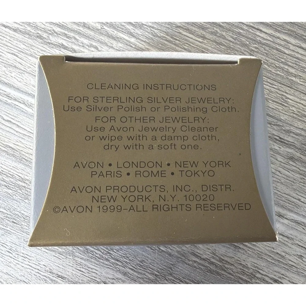 Avon Sterling Silver Diamond Cut Ring Trio Size 6 New Old Stock Sealed 1999